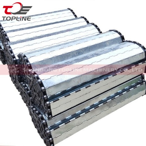 Production Line Flat Top Chain Plate Conveyor Belt / Heavy Load Stainless Steel Carbon Steel Chain Plate Link Conveyor Belt